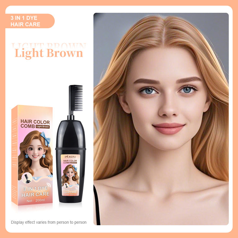 š§“3-in-1 herbal hair coloring comb | Easy hair coloring at home with built-in brush